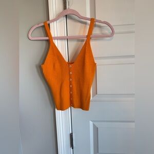 Aerie Bright Orange Ribbed Camisole